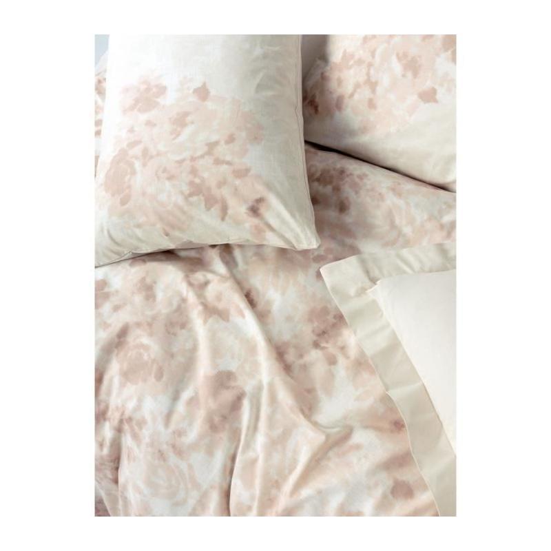 Parure de lit coton renforcé - Beige 220x240cm + 2 taies 60x60cm