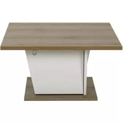 Table basse bar ATOS - Carré Chêne Helvétia/Blanc - 69 x 69 x 38 cm Table basse bar ATOS - Carré Chêne Helvétia/Blanc - 69 x 69 x 38 cm