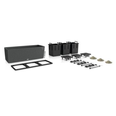 Jardiniere - Trio cottage 30 - Kit complet - Granit - 42 L - LECHUZA