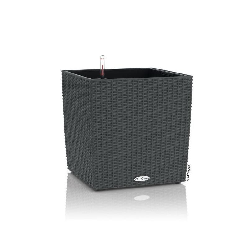 Jardiniere - Cube cottage 40 - Kit complet - Granit - 31 L - LECHUZA