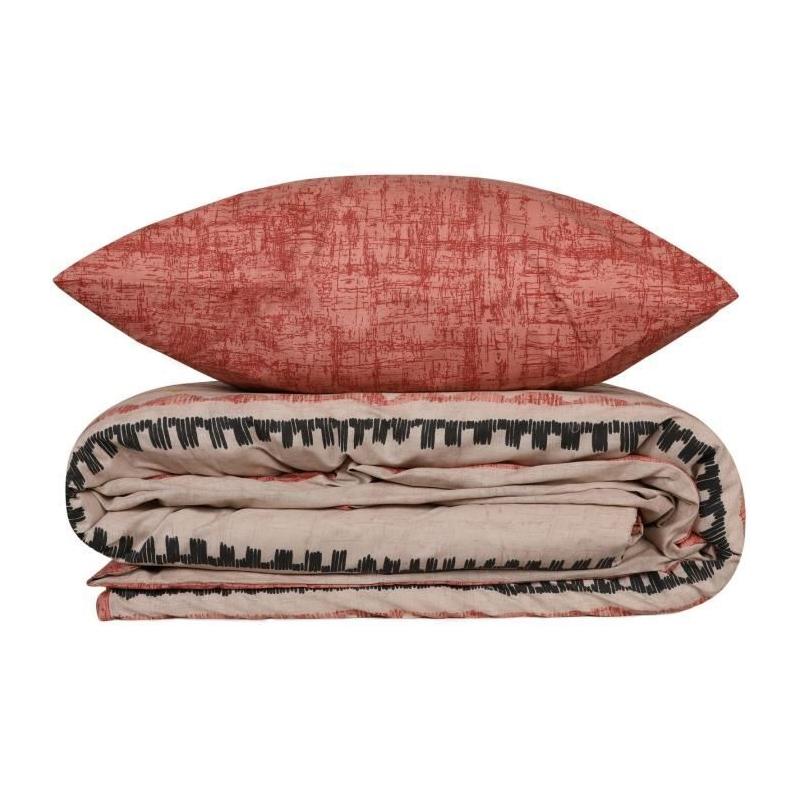 Ensemble de lit Rouge - 100% coton - 220x240cm