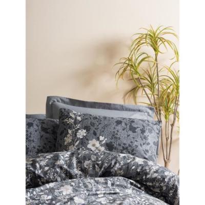 Parure de lit 100% coton renforcé - Anthracite