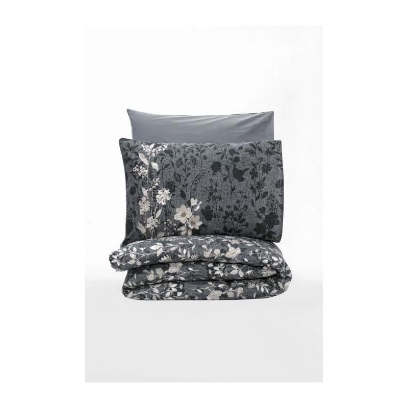 Parure de lit 100% coton renforcé - Anthracite