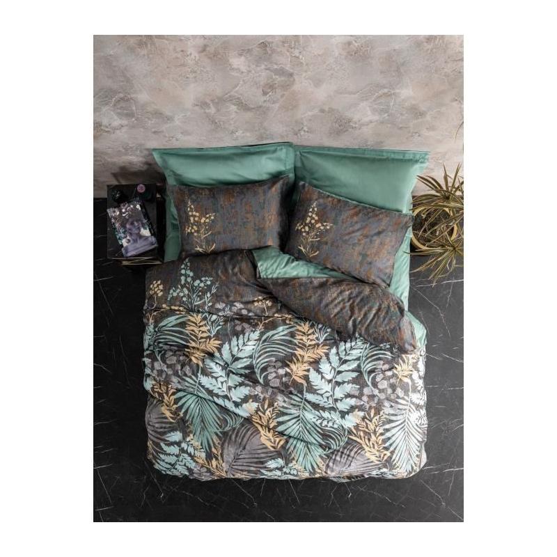 Ensemble de literie menthe 100% coton - 220x240 cm