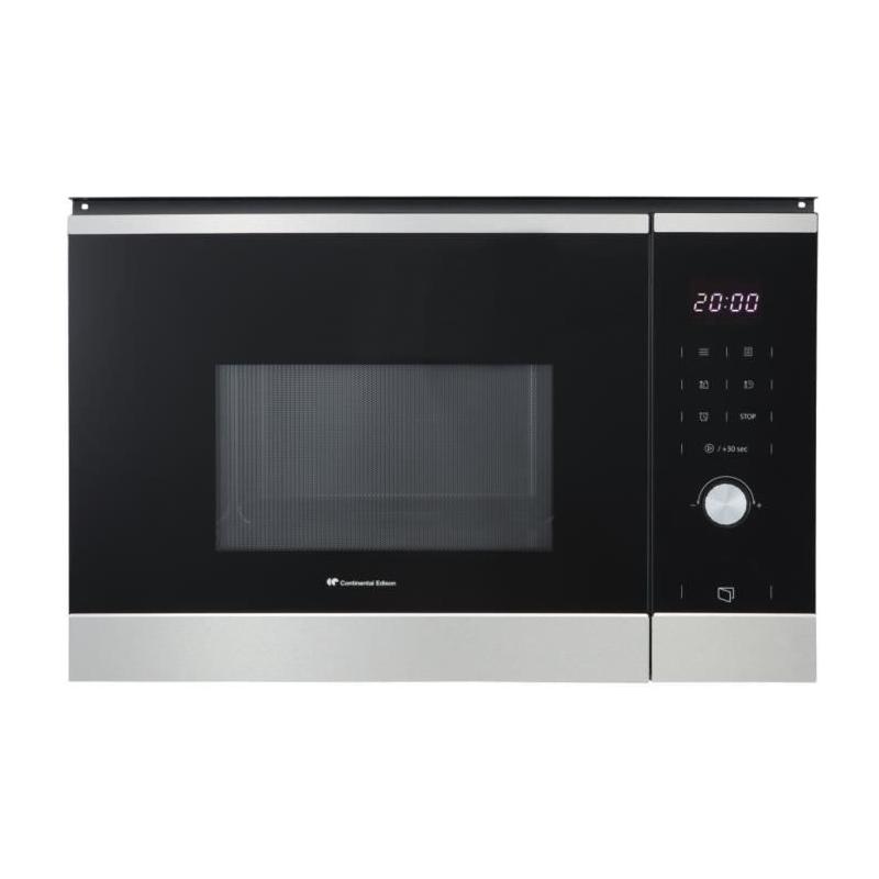 Micro ondes encastrable - CONTINENTAL EDISON - CEMO25GINES - Noir Inox L59,5 x H38,8 x P40,1 cm - 25L