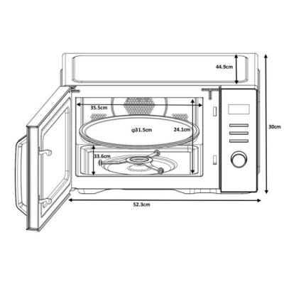 Micro-ondes - CONTINENTAL EDISON - CEMO29BC - 29 l - Combiné - Noir