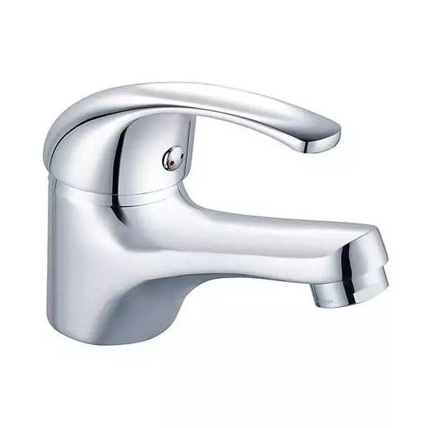 Mitigeur lavabo - EDOUARD ROUSSEAU - Cardiff - Cartouche céramique Ø 40 mm - Aérateur réducteur de débit - Bec fixe - Chrom