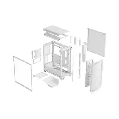 Boîtier PC FRACTAL DESIGN Meshify 3 TG Blanc - E-ATX - 3 ventilateurs