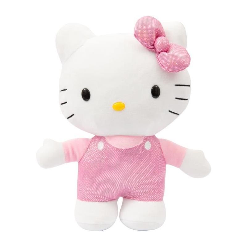 Peluche HELLO KITTY HKT122 à pois rose - 30 cm