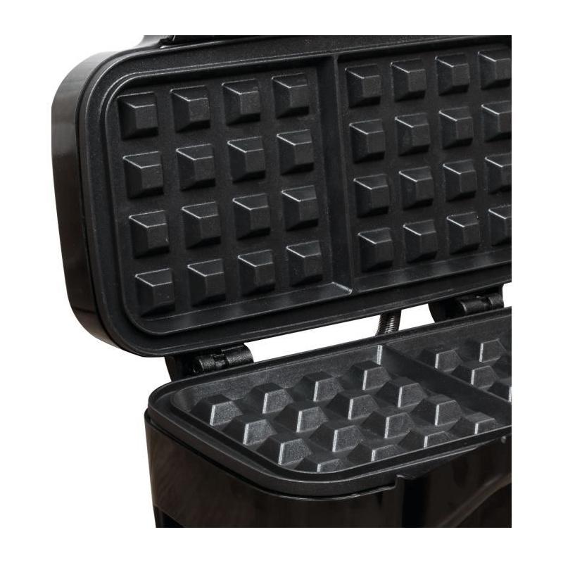 Gaufrier LITTLE BALANCE - Speed'n Mixt - 2 Plaques Interchangeables - Ouverture 180°C - 1200 W
