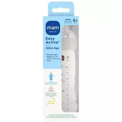 Biberon MAM BABY Easy Active 330ml +6 mois - Tétine débit X Biberon MAM BABY Easy Active 330ml +6 mois - Tétine débit X