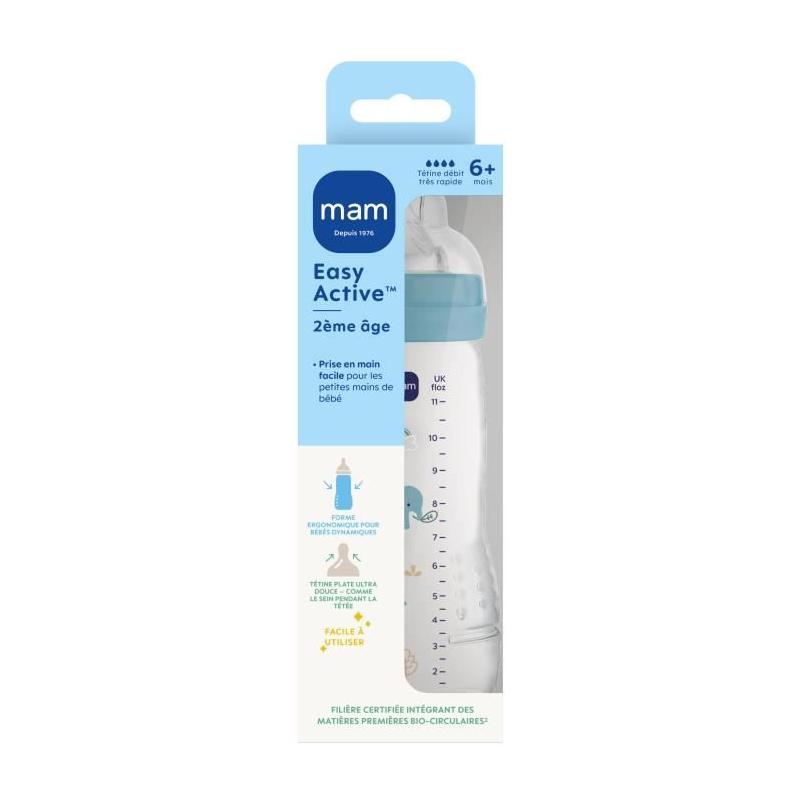 Biberon - MAM BABY - Easy Active - +6 mois - 330 ml - Tétine débit X - Ocean