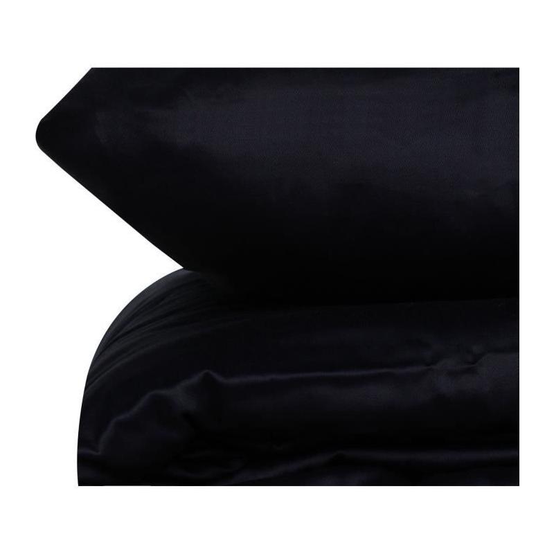 Parure de lit - 1 housse de couette 220 x 240 cm + 2 taies d'oreiller 60 x 60 cm - Satiné 100% coton - Bleu