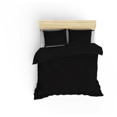 Parure de lit Satiné 100% coton - Noir