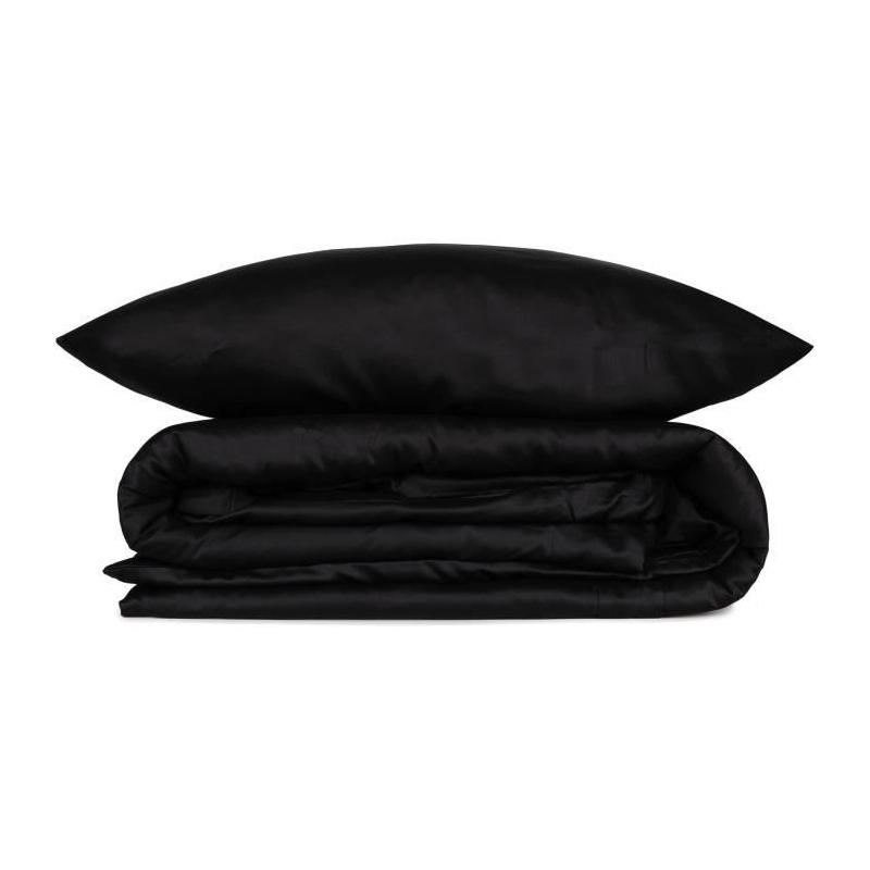 Parure de lit Satiné 100% coton - Noir