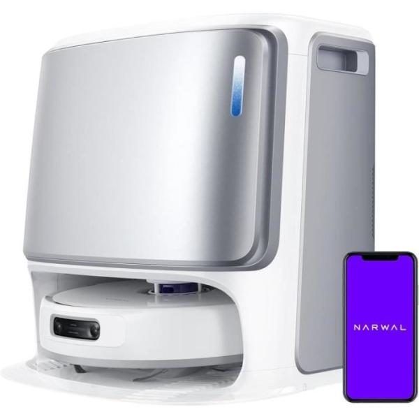 Narwal Freo Z Ultra - Aspirateur Robot Laveur avec Station - Double Puce IA - Évitement d'obstacles - Aspiration 12000 Pa