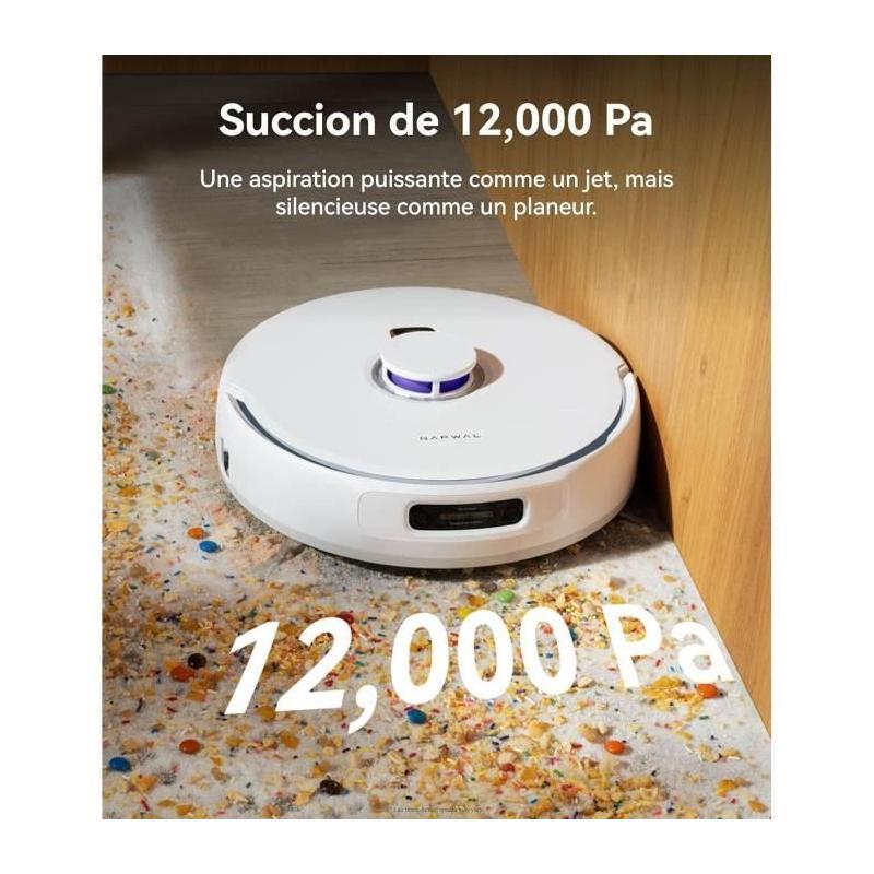 Narwal Freo Z Ultra - Aspirateur Robot Laveur avec Station - Double Puce IA - Évitement d'obstacles - Aspiration 12000 Pa