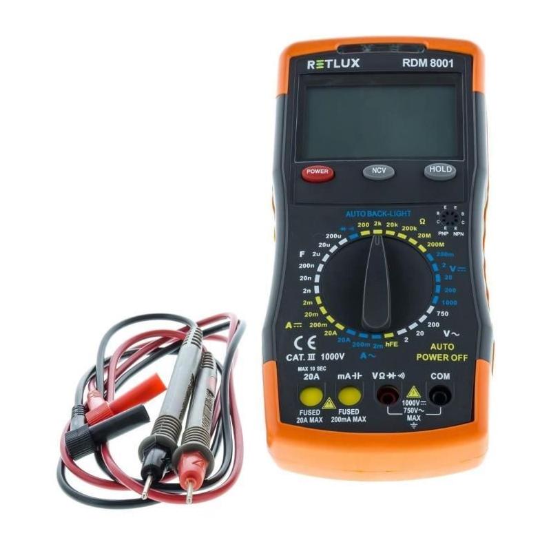 Multimetre numérique - RETLUX - RDM 8001