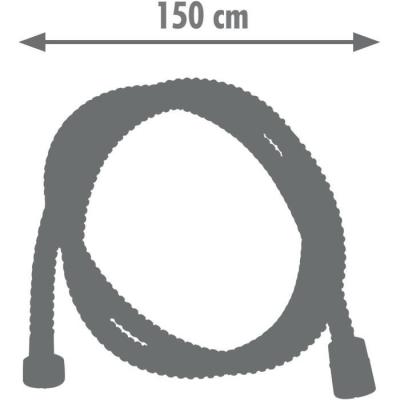 Flexible de douche - ROUSSEAU - Raccord universel - Format compact - Écrous métal - Longueur 1m50 - Inox chromé simple agrafa