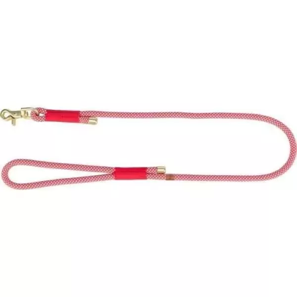 Laisse TRIXIE Soft Rope - S–XL: 1m - ø 10 mm - Rouge et creme
