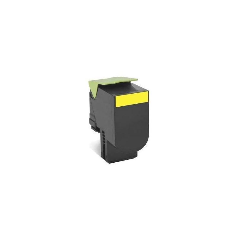 Cartouche de toner jaune Lexmark 802SY - 80C2SY0 - jusqu'a 2 000 pages