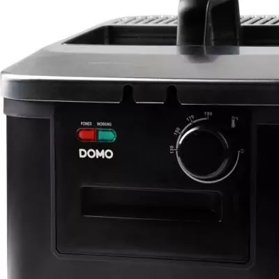 Friteuse électrique Domo 4L 2000W noir - Puissance et polyvalence