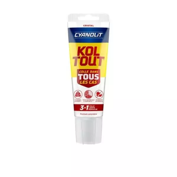 Colle de fixation et d'étanchéité - CYANOLIT - Cristal - Tube 125 ml - Transparent - Pratique et flexible