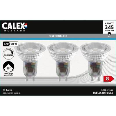 Ampoule LED réflecteur CALEX GU10 4,9W 345lm intensité variable - Chrome