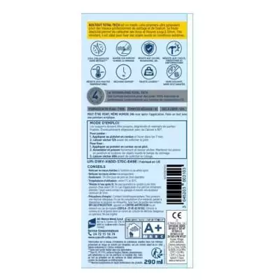 Colle de fixation et d'étanchéité Total tech - Gris - 290 ml - Résistant et flexible