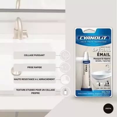 Enduit spécial email - Réparation surfaces émaillées