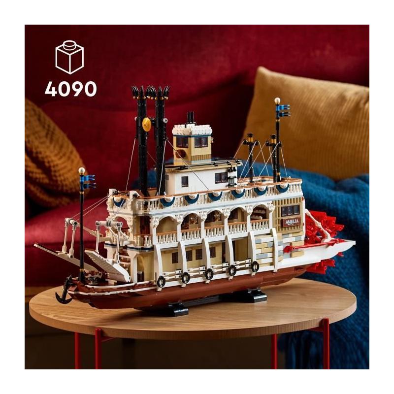 LEGO Ideas 21356 Exclu Cdiscount: Le Bateau à Vapeur du Mississippi - Set de Construction Adulte