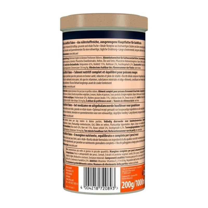 Aliment complet en flocons Tetra Goldfish pour poissons rouges - 1 L