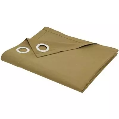 Rideau à œillets en coton 100% - Bronze - 140x240cm