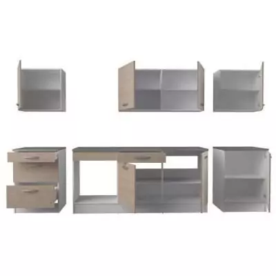 Cuisine complète OSLO - 300 cm chêne - Avec plan de travail