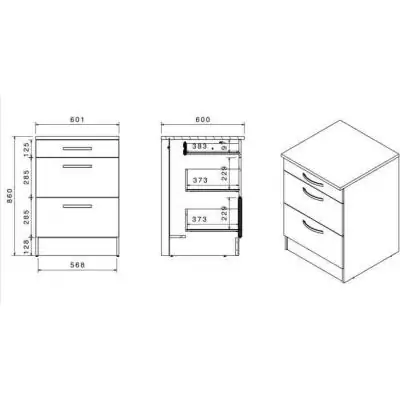 Cuisine complète OSLO - 300 cm chêne - Avec plan de travail