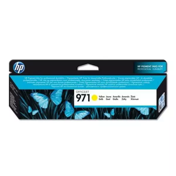 HP 971 Cartouche d'encre jaune authentique (CN625AE) pour HP Officejet Pro X451/X476/X551/X576