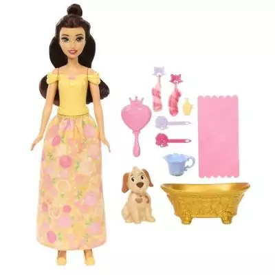 Coffret Princesse Belle et son chien à toiletter - Avec baignoire
