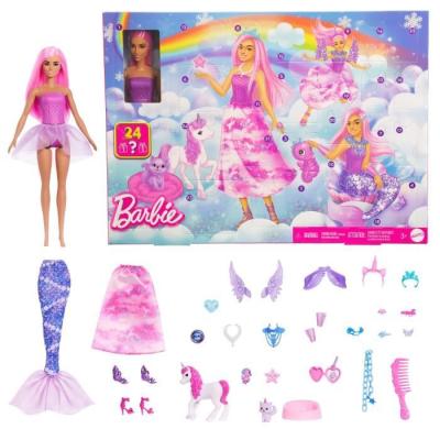 Calendrier de l'Avent Barbie avec 24 surprises et poupée glam - JFL66