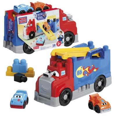 MEGA BLOKS - Camion Course et Construction - Coffret avec 19 pieces - MEGA Bloks - JFR29