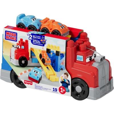 MEGA BLOKS - Camion Course et Construction - Coffret avec 19 pieces - MEGA Bloks - JFR29