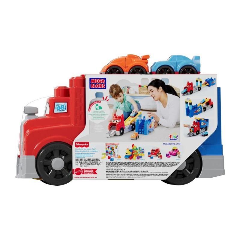 MEGA BLOKS - Camion Course et Construction - Coffret avec 19 pieces - MEGA Bloks - JFR29