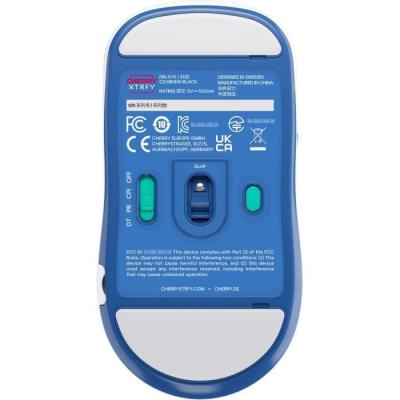 Souris gamer ultra-légère sans fil symétrique - CHERRY XTRFY M68 WIRELESS - Blanc
