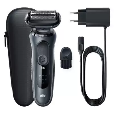 Braun Series 6 61-N1000s Rasoir à grille Noir, Gris