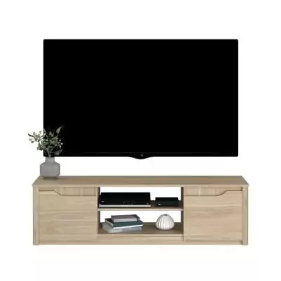 Meuble TV classique BETTY Chene - L150 x H42 x P60 cm Meuble TV classique BETTY Chene - L150 x H42 x P60 cm