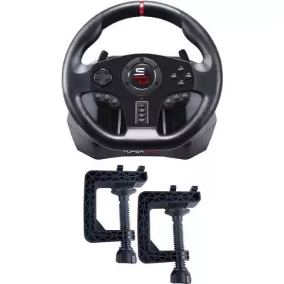 Volant de course SUPERDRIVE GS850-X avec levier de vitesse manuel - Pour PS4/Xbox Volant de course SUPERDRIVE GS850-X avec levier de vitesse manuel - Pour PS4/Xbox