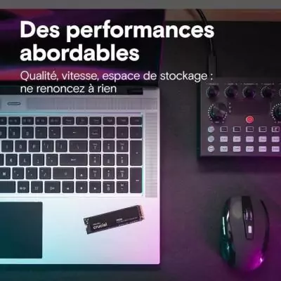 SSD Crucial P510 1 To - Vitesse lecture jusqu'à 11000 Mo/s SSD Crucial P510 1 To - Vitesse lecture jusqu'à 11000 Mo/s