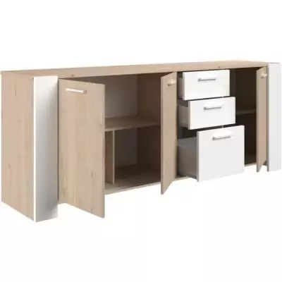 Buffet bas LOFT - Chic et fonctionnel - 3 portes 3 tiroirs Buffet bas LOFT - Chic et fonctionnel - 3 portes 3 tiroirs
