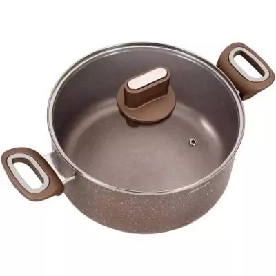 Marmite Arthur Martin 28 cm avec couvercle en verre - Aluminium Marmite Arthur Martin 28 cm avec couvercle en verre - Aluminium