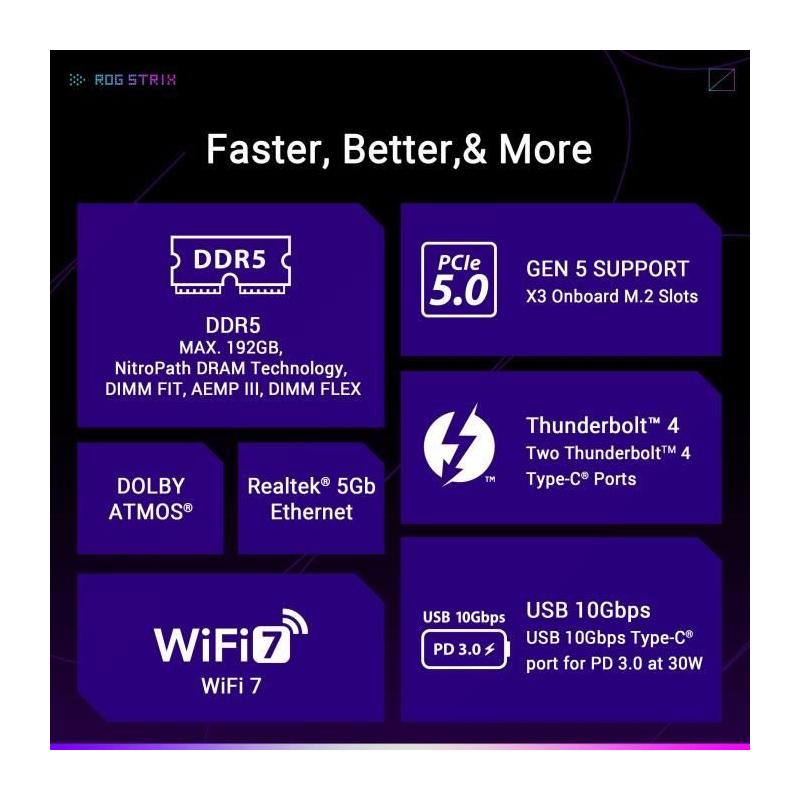 Carte mere - ASUS - STRIX Z890-E GAMING WIFI - Wi-Fi intégré - LGA1851 - ATX