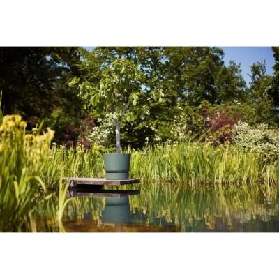 Pot de fleurs rond Greenville - Ø 55 x H 50 cm - Extérieur - Vert